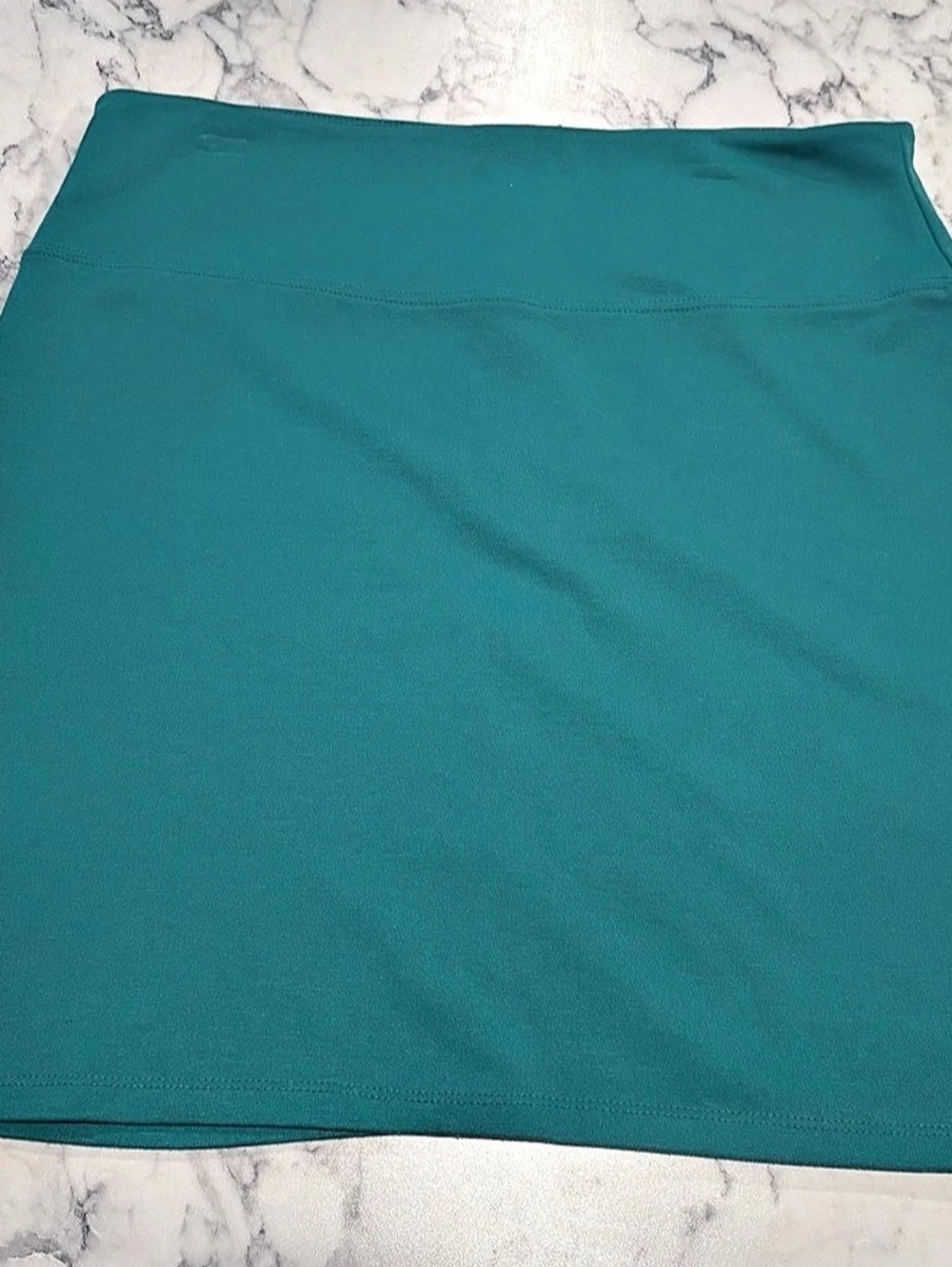 Xhilaration Teal Ponte Knit Mini Skirt Size XL Back Zip